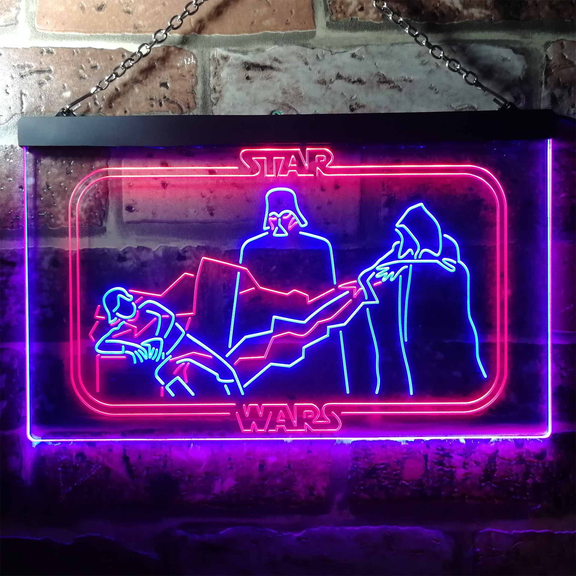 Star Wars Emperor Lightning Dual LED Neon Light Sign